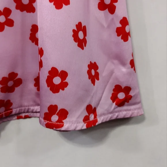 Princess Polly Polly Olton Floral Mini Skirt Women's 10 Pink Red Barbiecore 90s - Picture 6 of 12